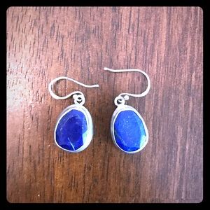 Sterling Silver Earring with Lapis Lazuli Gemstone